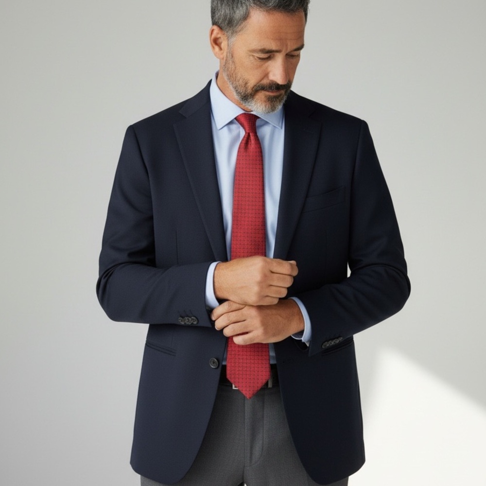 Tommy Hilfiger Red and Gold Tie Set